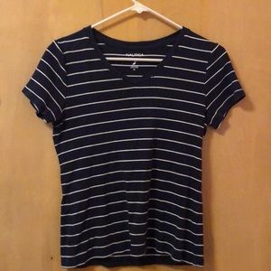 Blue stripe short sleeve
